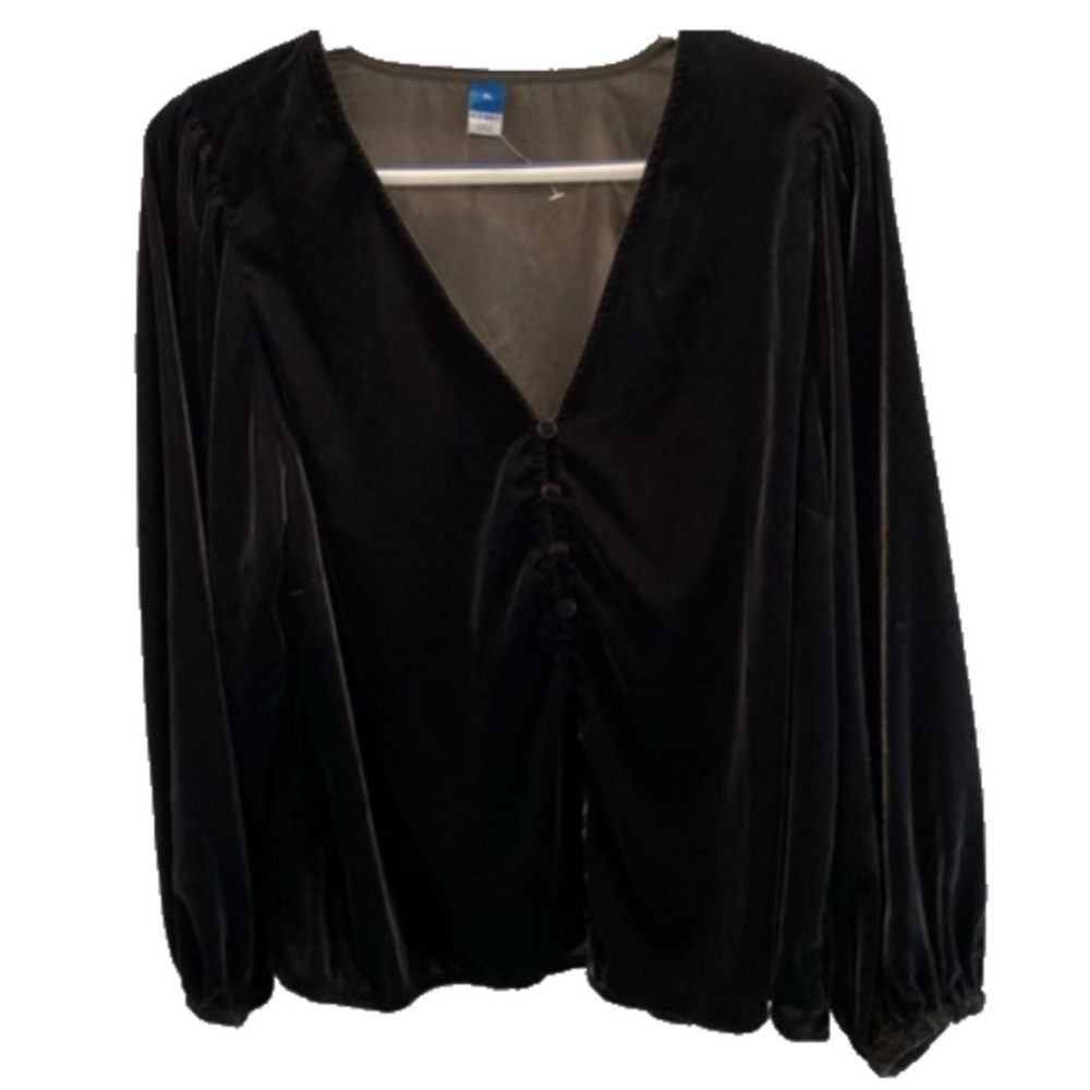 Old Navy Black Velvet Top